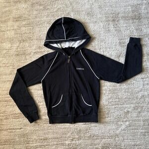 Y2K Black Bebe zip up hoodie